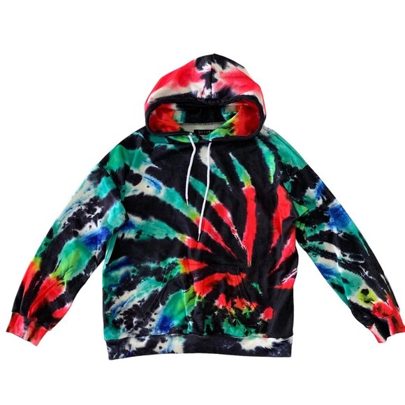 Efan Hoodie Large Tie Dye Oversized Streetwear Festival Y2K Athleisure - Picture 1 of 4